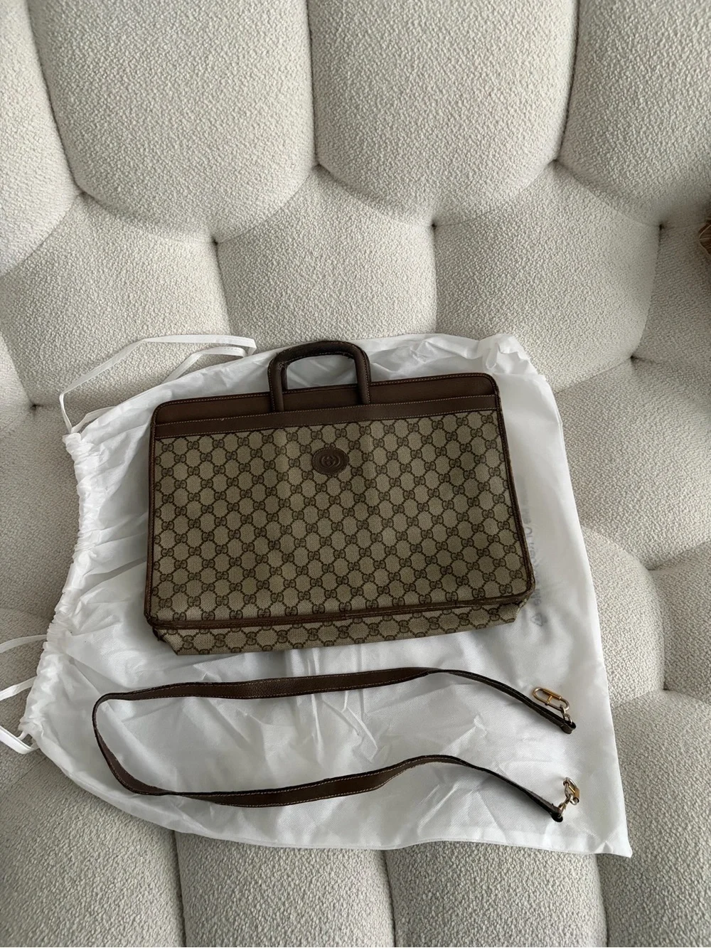 Vintage 1980s Gucci GG Supreme Portfolio / Briefcase